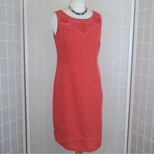 Per Una Coral Lace Midi Dress